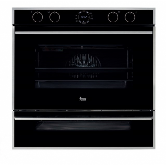Horno doble Teka HLD 45.15, cavidades 38+18 litros, 5+4 funciones, Touch Control, guía de extracción total, clase A, negro/inox