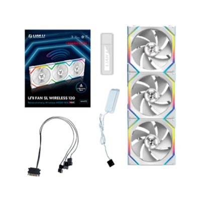 Ventilador cpu lian li unifan sl inalambrico argb 3 x 120mm blanco