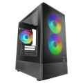 CAJA MICROATX MARS GAMING MCONYX NEGRA LATERAL CRISTAL FRONTAL MESH GPU 292mm