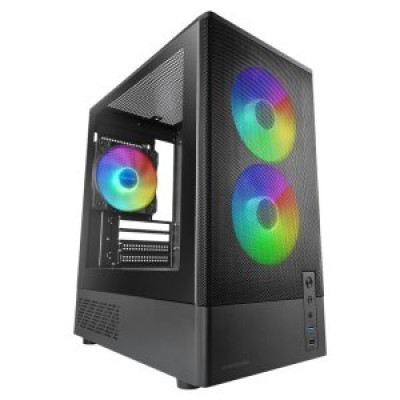 CAJA MICROATX MARS GAMING MCONYX NEGRA LATERAL CRISTAL FRONTAL MESH GPU 292mm