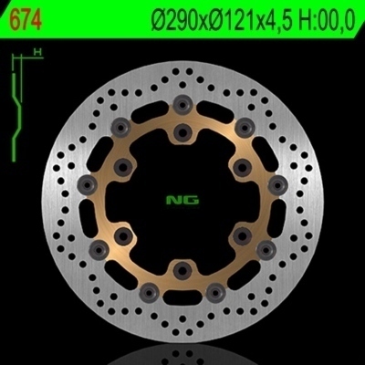 Disco de freno NG 674 Ø290 x Ø121 x 4.5 674