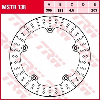 Disco de freno con remaches TRW MSTR138