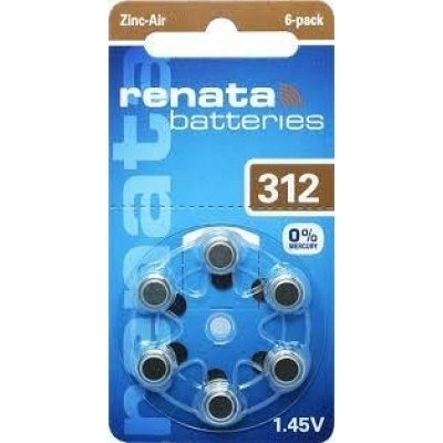 Pila Audifono PR41 PR312H ZA312 RENATA (6uds)