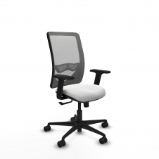 Piqueras y Crespo Zulema sincro malla gris bali blanco brazos 2D base nailon ruedas 65mm nailon