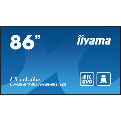 LH8675UHS-B1AG pantalla de señalización Pantalla plana para señalización digital 2,17 m (85.6) LCD Wifi 500 cd / m² 4K Ultra HD Negro Procesador incorporado Android 11 24/7