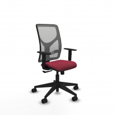 Piqueras y Crespo Motilla sincro malla gris bali granate brazos 1D base piramidal ruedas 65mm nailon