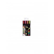 Uni-Ball PC-5M Naranja, Rosa, Rojo, Amarillo 4 pieza(s)