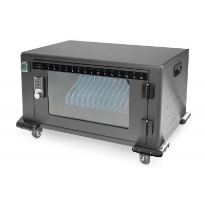 Armario de carga móvil para 16 tabletas de hasta 13 pulgadas, USB-A