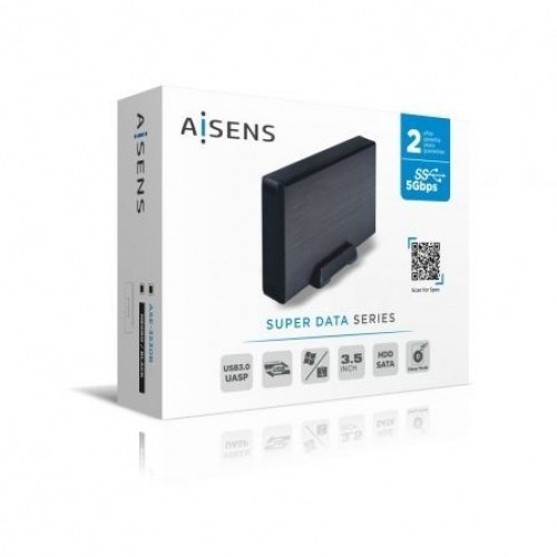 Caja Externa para Disco Duro de 3.5 Aisens ASE-3530B/ USB 3.1