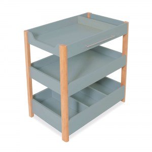 Mueble cambiador 50x80 cm con estantes madera/verde · Dadá D100-M9557