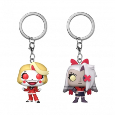 Funko pop keychain hazbin hotel charlie y vaggie
