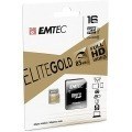 MEMORIA SD MICRO 16GB EMTEC ELITE GOLD 85MB/S SD + ADAPTER UHS1 U1 ECMSDM16GHC10GP