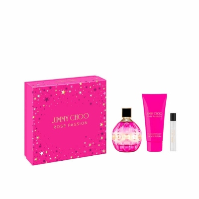 Jimmy Choo Rose Passion Eau De Perfume Spray 100ml Set 3 Piezas