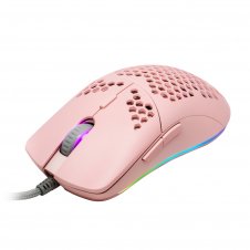 MOUSE GAMER GAME FACTOR ÓPTICO MOG601, ALÁMBRICO, USB A, 32000 DPI, ROSA MOG601-PK
