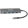 DOCKING USB-C D-LINK DUB-2327 A 1xHDMI 4K 2xUSB3.0 1xUSB-C PD 60W 1xLECTOR TARJETAS