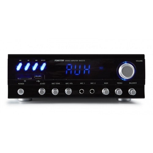 Amplificador Karaoke 2x 25Wrms BT/USB/SD/FM