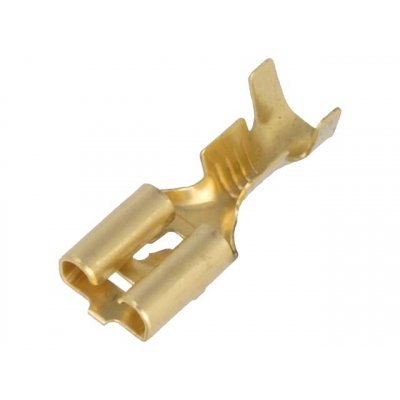 Terminal Faston Hembra 6,3mm con Reten sin Aislar 14327-00 (100 Uds)