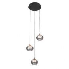 Plafon Pompeya 3l Negro 21w 3000-4000-6000k C/remoto Reg.intensidad 1890lm Regx35x35 Cm