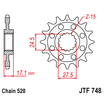Piñón JT SPROCKETS JTF748.15