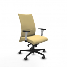 Piqueras y Crespo Albacete confidente sincro similpiel crema brazos 1D blancos base nailon ruedas 65mm engomadas