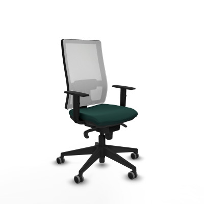Horna sincro malla blanca similpiel verde botella brazos 1D base piramidal ruedas 65mm engomadas