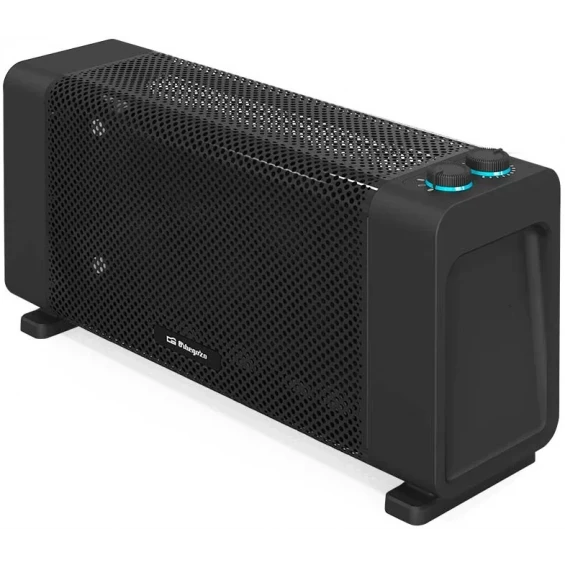 Radiador de mica compacto Orbegozo RMB1000, 1.000 W, 2 potencias, negro