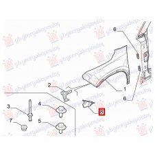 SOPORTE INFERIOR DE ACERO PARA ALETA DELANTERA(O)