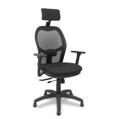 Silla Jorquera traslack malla negra asiento bali negro brazos 3D cabecero regulable