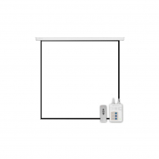 Pantalla electrica videoproyector phoenix pared y techo 135p 2.4mx2.4m posicion ajustable carcasa blanca tela super resistente PHPANTALLA-ELEC240