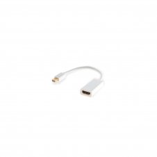 Savio CL-57 adaptador de cable de vídeo 0,2 m Mini DisplayPort HDMI tipo A (Estándar) Blanco
