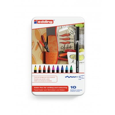 1300 colourpen rotulador Negro, Azul, Marrón, Verde, Naranja, Rosa, Púrpura, Rojo, Amarillo 10 pieza(s)