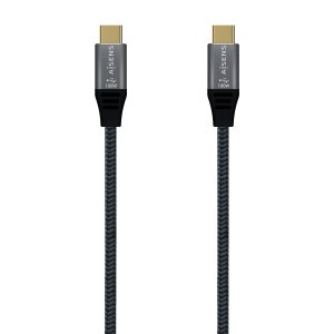 AISENS - CABLE USB 3.2 GEN2x2 ALUMINIO 20GBPS 8K@30HZ 5A 100W E-MARK,