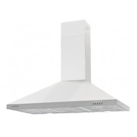 Campana decorativa de pared piramidal Corberó KURAMATHI960W, 90 cm, 621 m3/h, clase A, 3 velocidades, 69dB, filtro aluminio, 2 luces LED, blanco