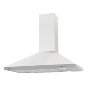 Campana decorativa de pared piramidal Corbero KURAMATHI960W, 90 cm, 621 m3/h, clase A, 3 velocidades, 69dB, filtro aluminio, 2 luces LED, blanco