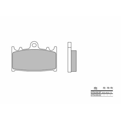 Pastillas de freno sinterizadas Brembo 07SU30SP 07SU30SP