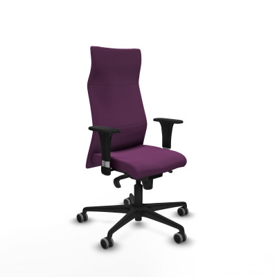 Albacete XL sincro similpiel morado brazos 1D base nailon ruedas 65mm engomadas