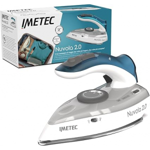 Plancha de ropa de viaje Imetec NUVOLA 2.0, 1000W, suela inox, vapor continuo 80 g/min