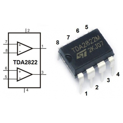 TDA2822M Circuito Integrado Dual 8pin