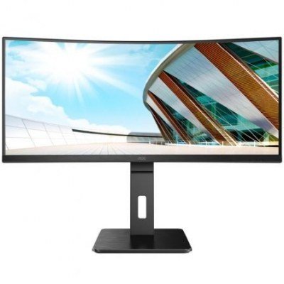 Monitor Profesional Ultrapanorámico Curvo AOC CU34P2A 34/ WQHD/ Multimedia/ Negro