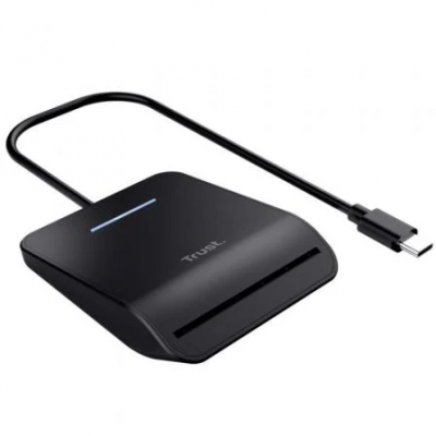 Lector de DNI Trust Primo 26061/ USB Tipo-C/ Negro
