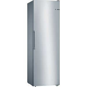 Congelador vertical Bosch GSN36VIEP, Serie 4, 1 puerta, 186 x 60 x 65 cm, No Frost, clase E, 234 kWh año, 39dB, 242 litros, Inverter, reversible, acero inox antihuellas