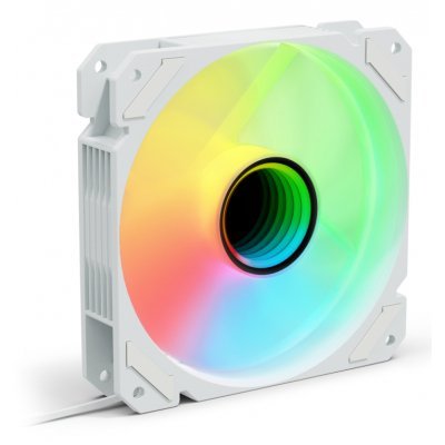Ventilador caja sharkoon shark mirror pwm rgb blanco
