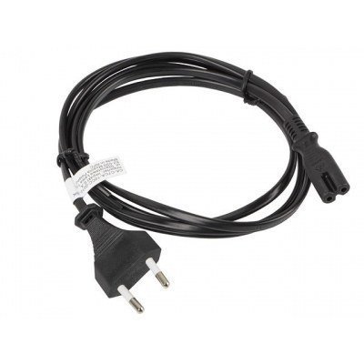 Cable lanberg de alimentacion ocho cee 7 - 16 a iec320 c7 euro (radio) negro 1.8 m