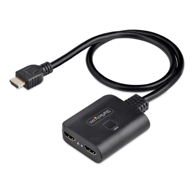 Divisor HDMI de 2 Puertos - Multiplicador HDMI 2.0 de 2 Puertos 4K60 - Splitter HDMI 2 Puertos de Entrada 1 de Salida - HDR/HDCP con Cable HDMI Incorporado de 50cm