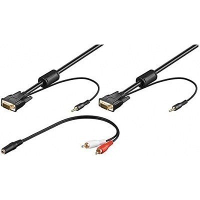 Cable VGA con Audio Jack Stereo 3,5mm 3m