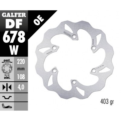 Disco de freno Wave® GALFER DF678W