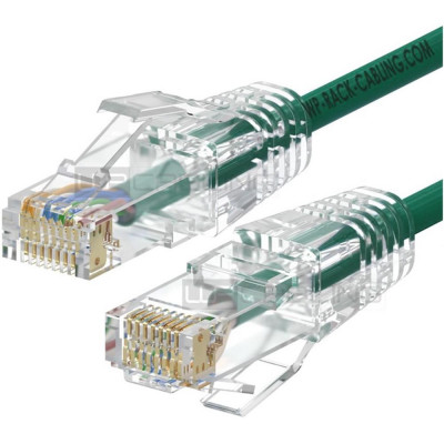 Cable de red slim wp latiguillo rj45 u - utp cat.6a 0.5m verde