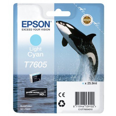 Epson T7605 Cyan Light Cartucho de Tinta Original - C13T76054010
