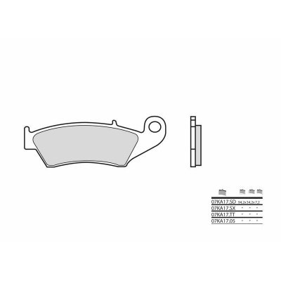 Pastillas de freno orgánicas Brembo 07KA1705 07KA1705