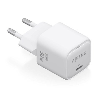 Aisens - Cargador Gan 30W, 1Xusb-C Pd3.0 Qc4.0, Blanco
